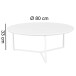 Couchtisch >WL5.240< in Weiß, MDF / Metall - 33x80cm (HxD)