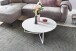 Couchtisch >WL5.240< in Weiß, MDF / Metall - 33x80cm (HxD)