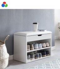 Schuhbank >WL5.261< in Weiß oder Eiche Dekor...