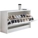 Schuhkipper >SPLIT< in Weiß, Holzwerkstoff - 80x47x24cm (BxHxT)