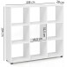 Bücherregal >WL5.275< in Weiß, Holzwerkstoff - 108x104x29cm (BxHxT)