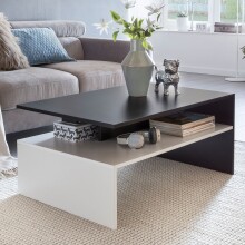 Couchtisch >WL5.282< in schwarz / weiß,...
