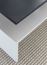Couchtisch >WL5.282< in schwarz / weiß, Holzwerkstoff - 90x43x60cm (BxHxT)