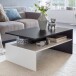 Couchtisch >WL5.282< in schwarz / weiß, Holzwerkstoff - 90x43x60cm (BxHxT)