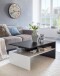 Couchtisch >WL5.282< in schwarz / weiß, Holzwerkstoff - 90x43x60cm (BxHxT)