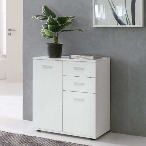 Kommode >WL5.287< in Weiß - 71x78x36cm (BxHxT)