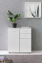 Kommode >WL5.287< in Weiß - 71x78x36cm (BxHxT)