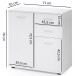 Kommode >WL5.287< in Weiß - 71x78x36cm (BxHxT)