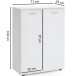 Kommode >WL5.291< in Weiß - 71x104x35cm (BxHxT)