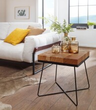 Beistelltisch >WL5.301< in Akazie, Massivholz - 45x51x45cm (BxHxT)