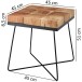 Beistelltisch >WL5.301< in Akazie, Massivholz - 45x51x45cm (BxHxT)