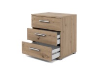 Nachttisch >Elora< in Artisan Eiche, Holzwerkstoff - 45x50x30cm (BxHxT)
