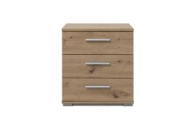 Nachttisch >Elora< in Artisan Eiche, Holzwerkstoff - 45x50x30cm (BxHxT)