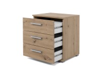 Nachttisch >Elora< in Artisan Eiche, Holzwerkstoff - 45x50x30cm (BxHxT)