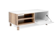Couchtisch >Menorca< in weiß / Dekor Old Style hell - 110x42,5x60cm (BxHxT)