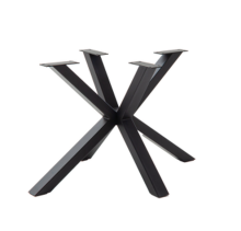 Tischgestell >Deba< Spider-Form, in Metall schwarz - 60x72x80cm (BxHxT)