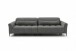 Big-Sofa >Wolve< 2x elektr. Sitzverstellung, 2 Kissen, grau - 280x108x118cm (BxHxT)