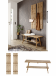 Garderoben-Set >Albany< (3-teilig) in Eiche geölt - 110x170x35 (BxHxT)