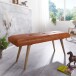 Sitzbank >WL5.319< in Braun, Echtleder - 117x51x38cm (BxHxT)