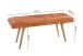 Sitzbank >WL5.319< in Braun, Echtleder - 117x51x38cm (BxHxT)