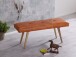 Sitzbank >WL5.319< in Braun, Echtleder - 117x51x38cm (BxHxT)