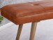 Sitzbank >WL5.319< in Braun, Echtleder - 117x51x38cm (BxHxT)