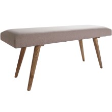 Sitzbank >WL5.329< in Beige, Baumwolle / Massivholz...