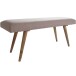 Sitzbank >WL5.329< in Beige, Baumwolle / Massivholz - 117x51x38cm (BxHxT)