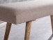 Sitzbank >WL5.329< in Beige, Baumwolle / Massivholz - 117x51x38cm (BxHxT)
