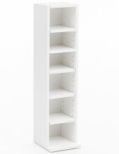 CD-Regal >WL5.336< in Weiß, Holzwerkstoff - 21x91x20cm (BxHxT)