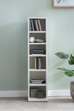 CD-Regal >WL5.336< in Weiß, Holzwerkstoff - 21x91x20cm (BxHxT)