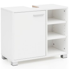 Waschbeckenunterschrank >WL5.341< in Weiß, Holzwerkstoff - 60x55x32cm (BxHxT)