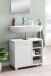 Waschbeckenunterschrank >WL5.341< in Weiß, Holzwerkstoff - 60x55x32cm (BxHxT)