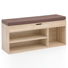 Schuhbank >WL5.344< in Sonoma Eiche Deko, Holzwerkstoff - 104x51x32cm (BxHxT)