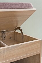 Schuhbank >WL5.344< in Sonoma Eiche Deko, Holzwerkstoff - 104x51x32cm (BxHxT)