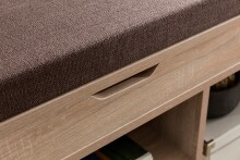 Schuhbank >WL5.344< in Sonoma Eiche Deko, Holzwerkstoff - 104x51x32cm (BxHxT)