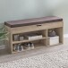 Schuhbank >WL5.344< in Sonoma Eiche Deko, Holzwerkstoff - 104x51x32cm (BxHxT)