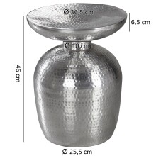 Beistelltisch >WL5.442< in Silber, Aluminium - 46x36cm (HxD)