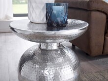 Beistelltisch >WL5.442< in Silber, Aluminium - 46x36cm (HxD)