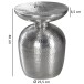 Beistelltisch >WL5.442< in Silber, Aluminium - 46x36cm (HxD)