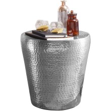 Beistelltisch >WL5.445< in Silber, Aluminium - 41x41cm (HxD)