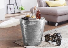 Beistelltisch >WL5.445< in Silber, Aluminium - 41x41cm (HxD)