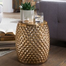 Beistelltisch >WL5.450< in Goldfarbig, Aluminium -...