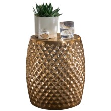 Beistelltisch >WL5.450< in Goldfarbig, Aluminium - 42x32cm (HxD)