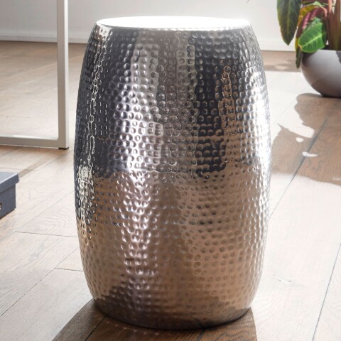 Beistelltisch >WL5.457< in Silber, Aluminium - 49x30cm (HxD)