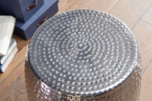 Beistelltisch >WL5.457< in Silber, Aluminium - 49x30cm (HxD)