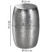 Beistelltisch >WL5.457< in Silber, Aluminium - 49x30cm (HxD)