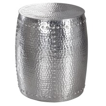 Beistelltisch >WL5.469< in Silber, Aluminium - 49x42cm (HxD)
