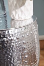 Beistelltisch >WL5.469< in Silber, Aluminium - 49x42cm (HxD)