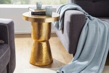Beistelltisch >WL5.480< in goldfarbig, Aluminium - 59x43cm (HxD)